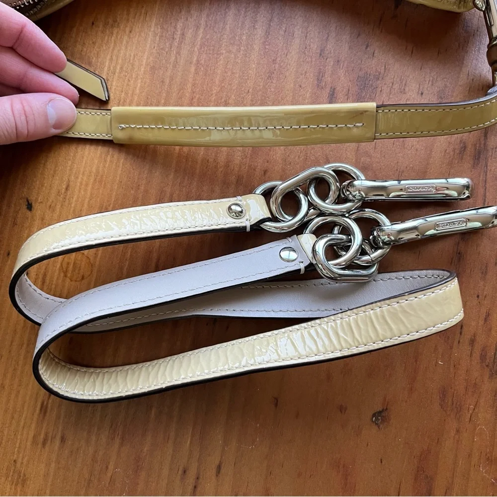 Coach Pastel Patchwork Shoulder Bag in Yellow, Pink, Mint & Light Brown/Cream - Picture 13 of 16